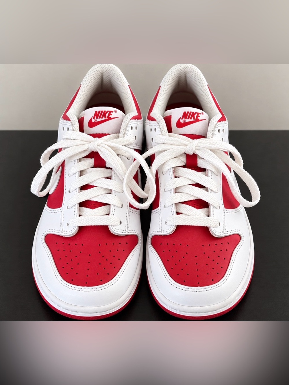Nike Kids Low-Top Sneakers - White & Red size 3.5